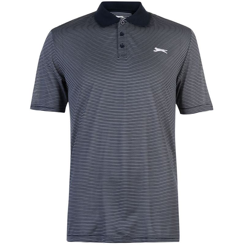 スラセンジャー メンズ トップス ポロシャツ Slazenger Micro Stripe Golf Polo Shirt Mens Navy ネイビー