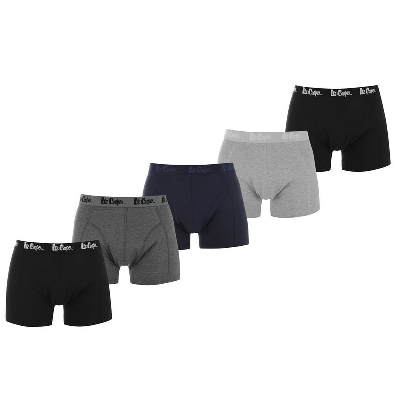 レークーパー メンズ アンダーウェア ボクサーパンツ Lee Cooper Boxers 5 Pack Core｜ReVida 店