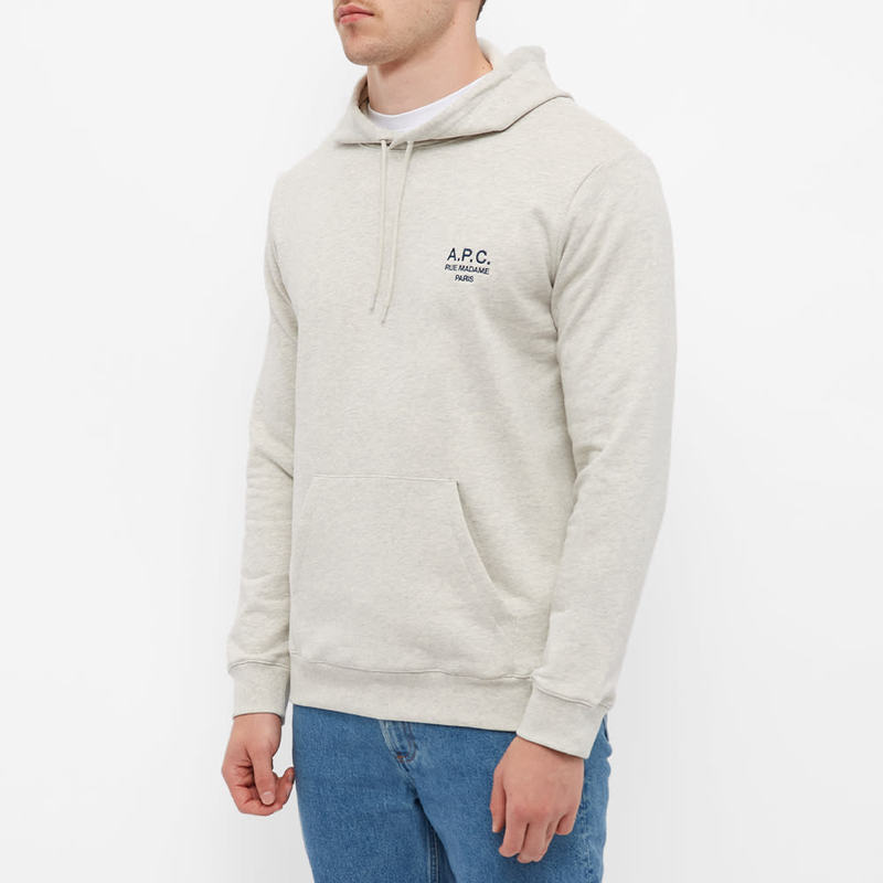 アーペーセー メンズ パーカー・スウェット Marvin Ecru Small Hoody Logo アウター Heather トップス | windowmaker.com