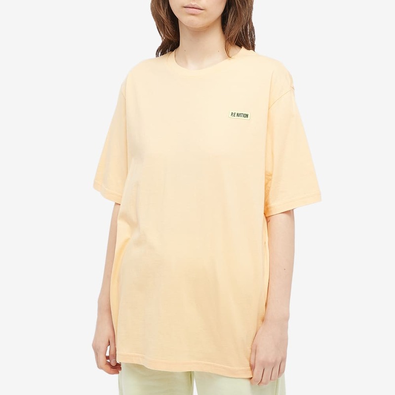 贈る結婚祝い ピーイーネーション レディース Tシャツ トップス P.E Nation In Play Logo Tee Pink Lavender muhoko.org