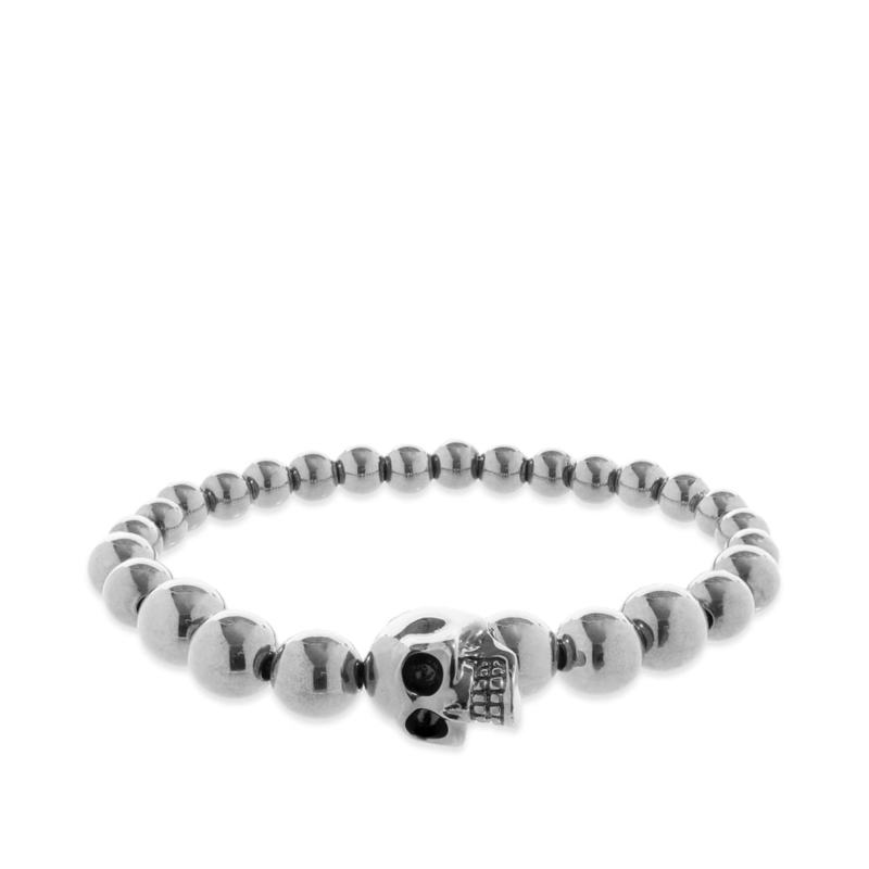 アレキサンダー・マックイーン メンズ ブレスレット・バングル・アンクレット アクセサリー Alexander McQueen Skull Ball Bracelet Silver