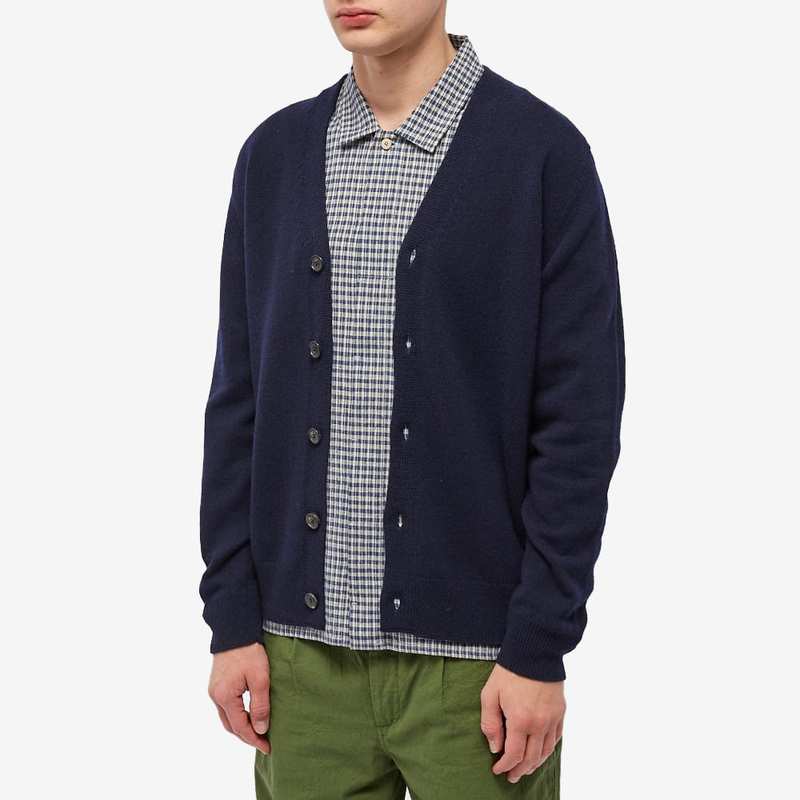 ノースプロジェクト メンズ ニット・セーター アウター Norse Projects Adam Lambswool Cardigan Dark Navy トップス | hiperlafuente.com