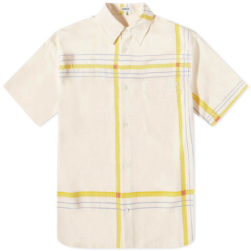 売買 ロエベ メンズ シャツ トップス Loewe Short Sleeve Check Shirt