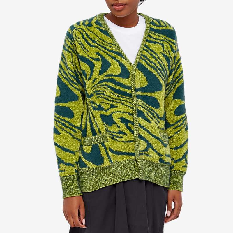 お買得限定品☆夏売れ筋 TOGA PULLA Jacquard knit cardigan green