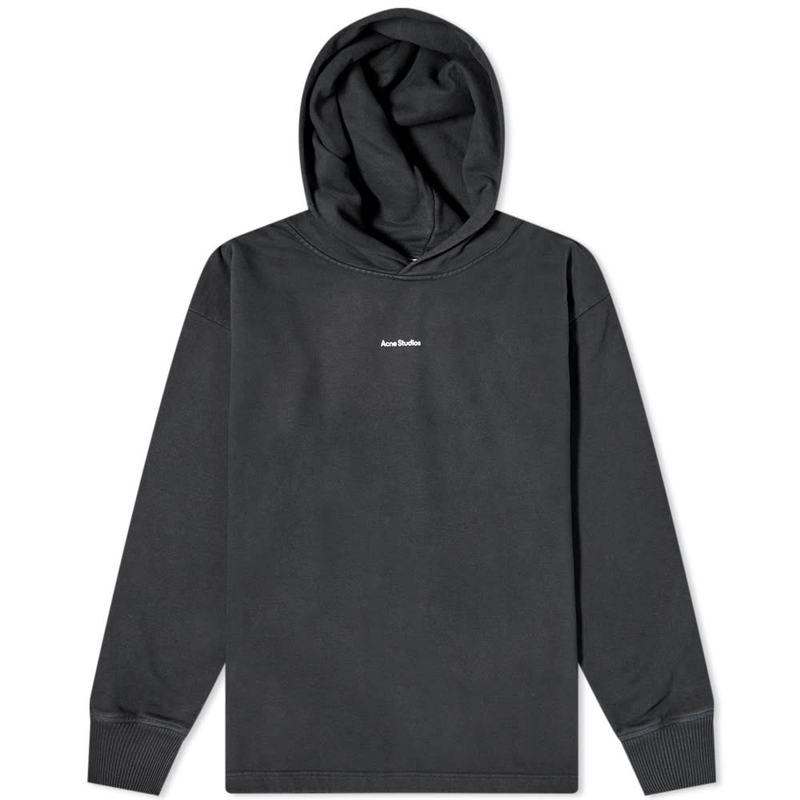 春早割 アクネ ストゥディオズ レディース パーカー スウェット アウター Acne Studios Logo Hoody Black amym.