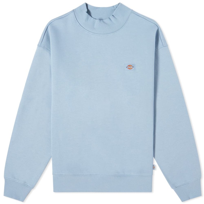 ディッキーズ レディース パーカー スウェット アウター Dickies Oakport High Neck Crew Sweat Ashley  Blue 2022新作