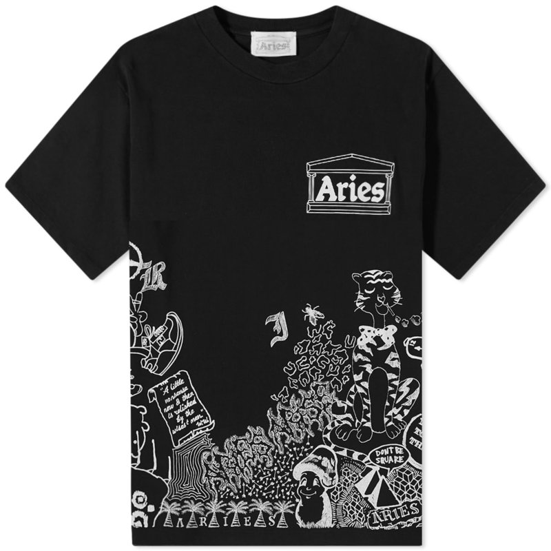 テレビで話題】 アリーズ メンズ Tシャツ トップス Aries Doodle Tee