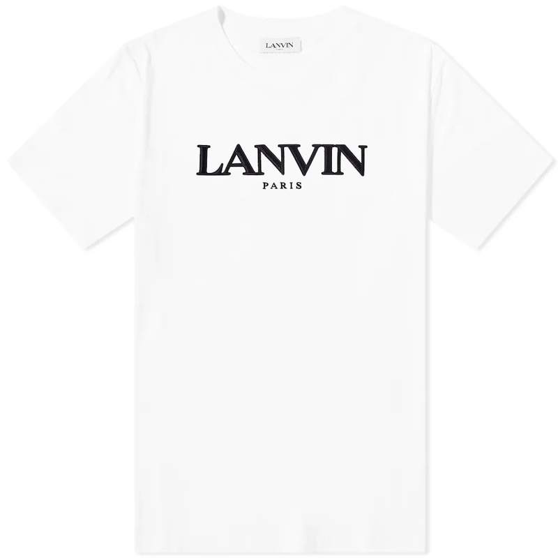 新品】 ランバン メンズ Tシャツ トップス Lanvin Embroidered Logo