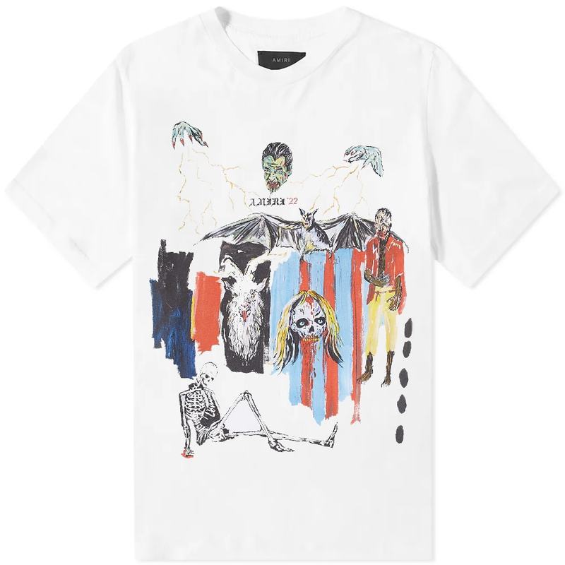 新しく着き アミリ メンズ Tシャツ トップス AMIRI Wes Lang Blood 38