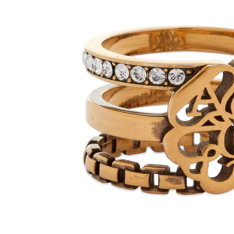 アレキサンダー・マックイーン メンズ リング アクセサリー Alexander McQueen Seal Ring Multi メンズジュエリー・アクセサリー | lovemyjob.com.br