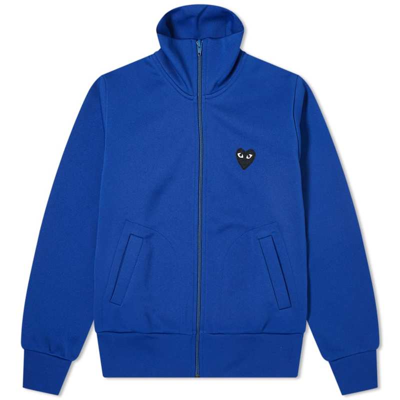 希少 コム デ ギャルソン レディース パーカー スウェット アウター Comme des Garcons Play Women's Black Heart Zip Backprint Tra Navy clnpanama.com