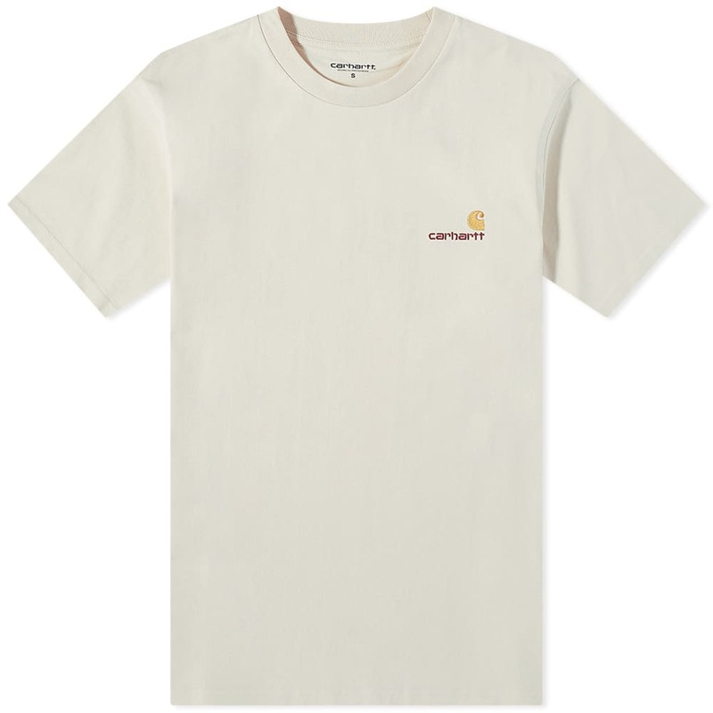 カーハート メンズ トップス Tシャツ Carhartt WIP American Scriptee Natural｜ReVida 店