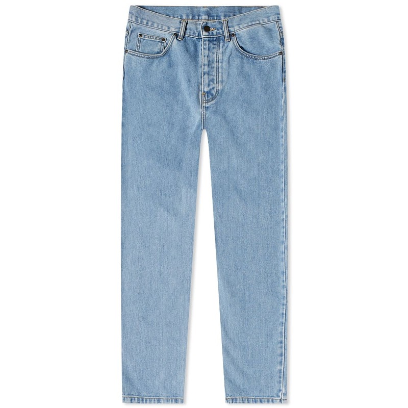 カーハート メンズ ボトムス デニムパンツ Carhartt WIP Newel Relaxed Tapered Jean Blue Stone Bleached ブルー｜ReVida 店