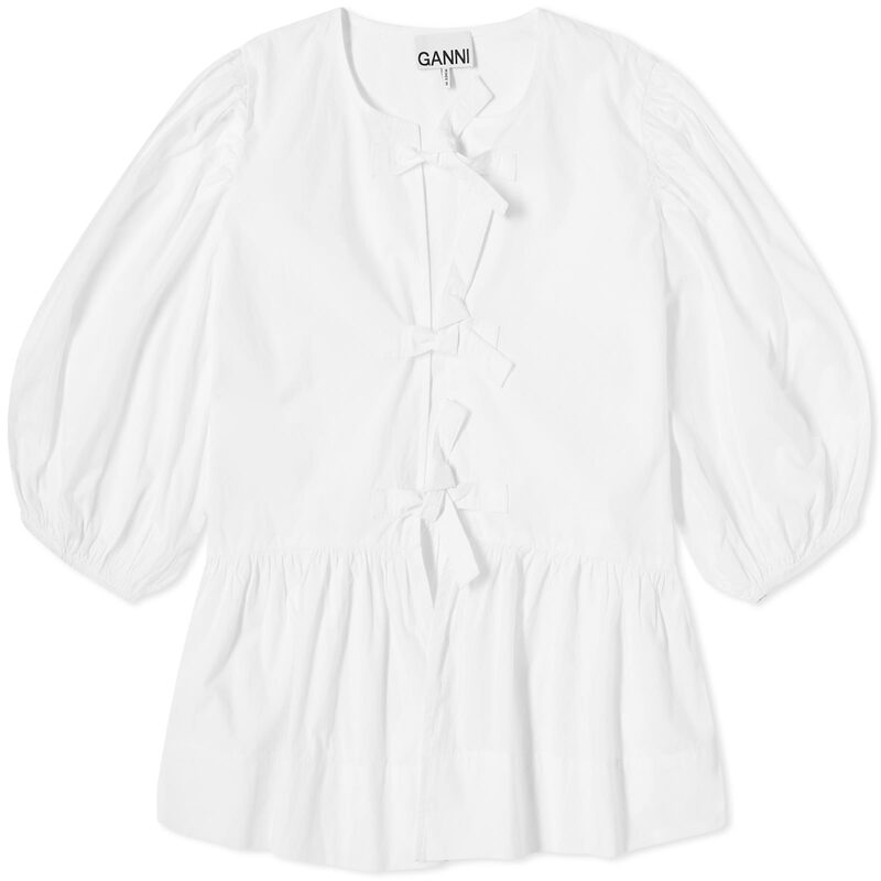 楽天市場】GANNI ガニー ブラウス Printed Crepe Peplum Blouse