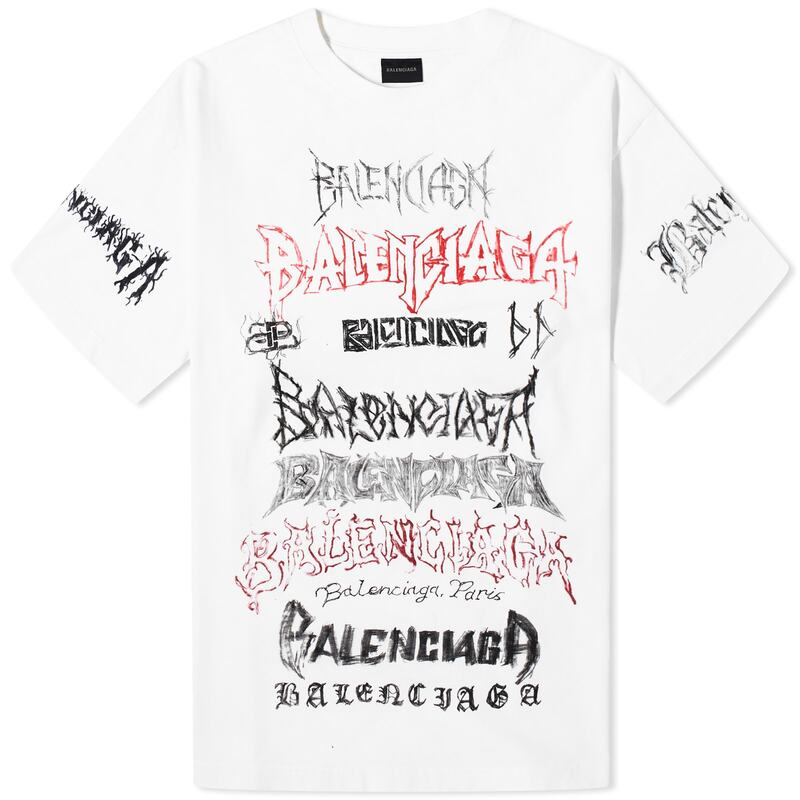 完売必至【バレンシアガ】ラージフィット Tシャツ ロゴ ホワイト 完売必至【バレンシアガ】ラージフィット Tシャツ ロゴ ホワイト