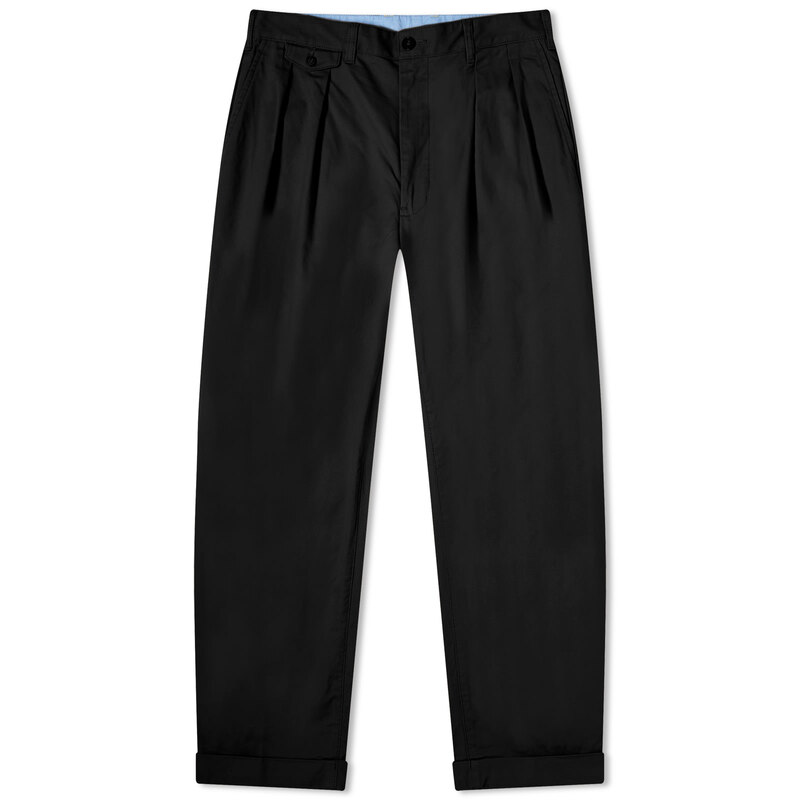 ビームス プラス メンズ ボトムス カジュアルパンツ Beams Plus 2 Pleat Chino Black ブラック｜ReVida 店
