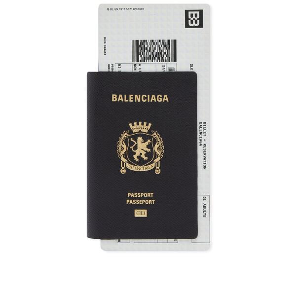 バレンシアガ メンズ アクセサリー 財布 Balenciaga Passport Zip Wallet Black ブラック