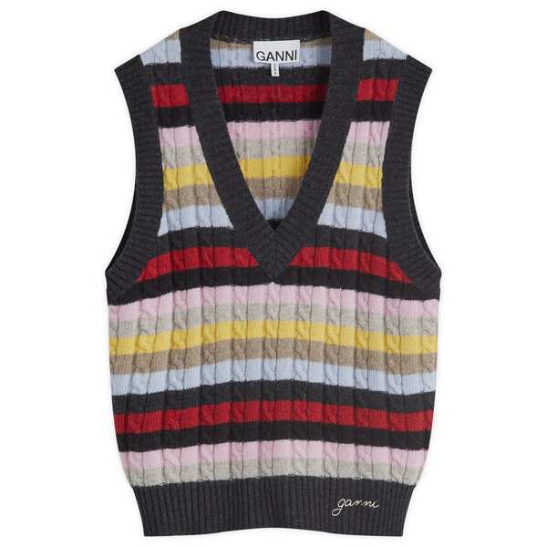 楽天市場】GANNI ガニー ニットベスト Graphic V-neck Vest