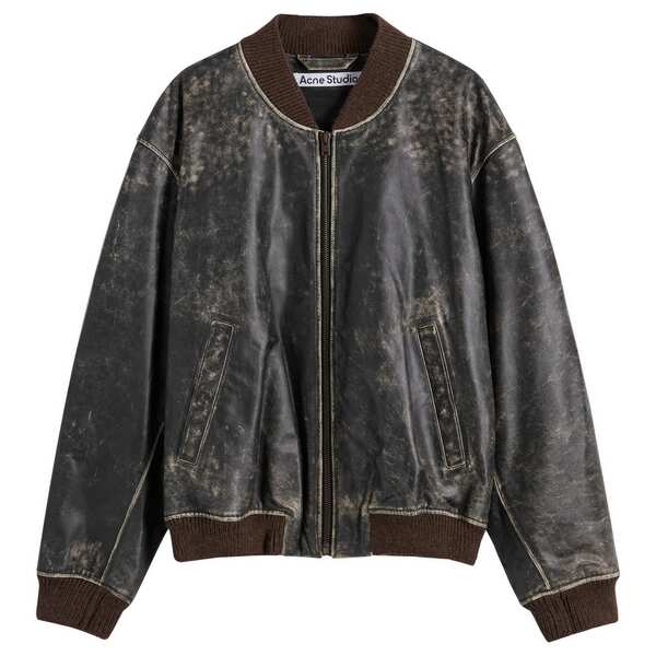 【Acne Studios】ブラウン ベロア プルオーバー Acne Studios - シアリングジャケット - ダークブラウン/ブラック