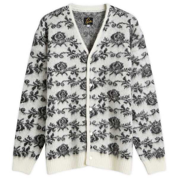 ニードルズ レディース アウター カーディガン Needles Rose Mohair Cardigan Ice White ホワイト