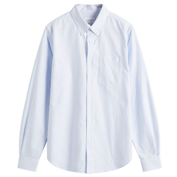 ノースプロジェクト メンズ トップス シャツ オックスフォード Norse Projectstandard Oxford Shirt Pale Blue Stripe ブルー