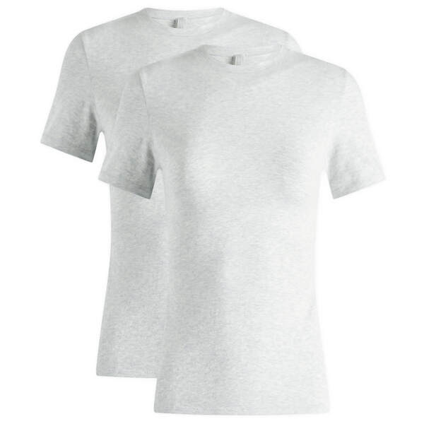スキムズ レディース トップス Tシャツ コットン ジャージー SKIMS Cotton Jersey Bundle 2 Pack T-Shirt Light Heather Grey グレー