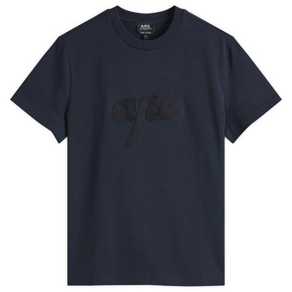 アーペーセー レディース トップス Tシャツ ロゴ A.P.C. Lenny Logo T-Shirt Dark Navy ネイビー