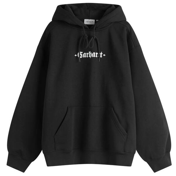 カーハート メンズ アウター パーカー・スウェット シャツ Carhartt WIP Hooded Greatest Hitsweatshirt Black & White ホワイト