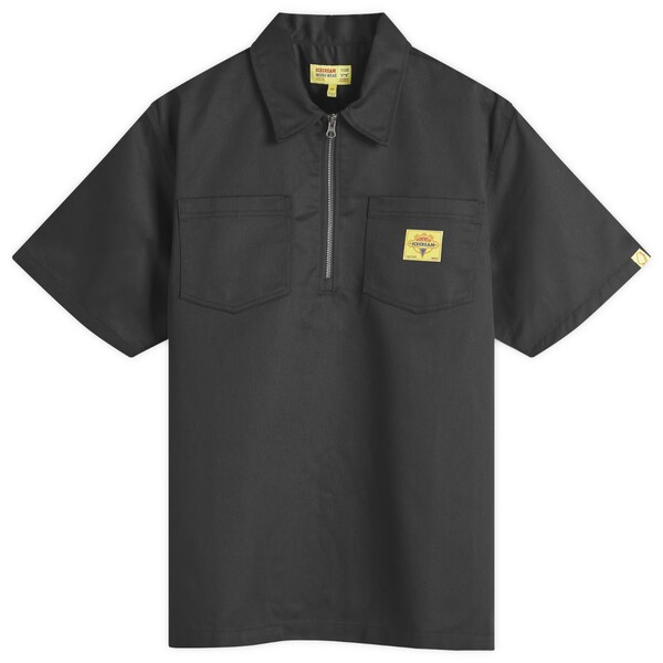 アイスクリーム メンズ トップス シャツ ハーフジップ ICECREAM Quarter Zip Work Shirt Black ブラック