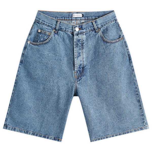 ポップトレーディングカンパニー メンズ ボトムス ハーフパンツ・ショーツ ショートパンツ デニム Pop Trading Company DRS Denim Shortstone Washed ストーン