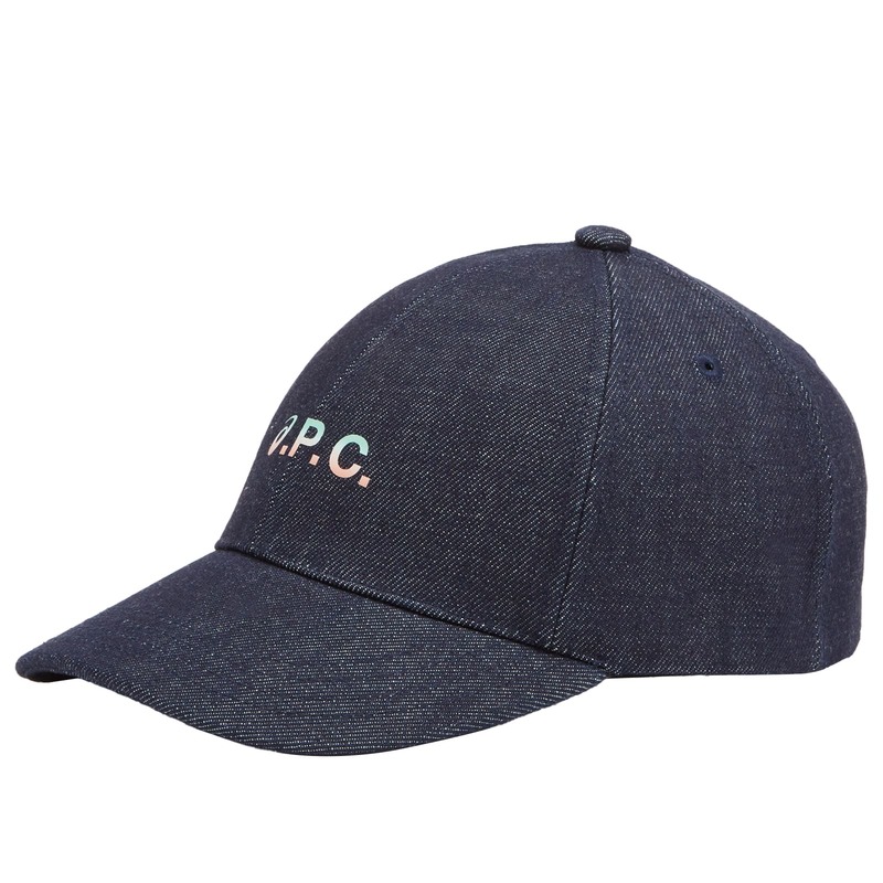 A.P.C.(アーペーセー) ロゴ刺繍入り ベースボールキャップ A.P.C. (アーペーセー) ブランドロゴ刺繍 ブラックコットン