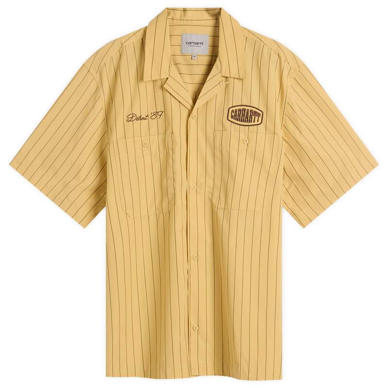 カーハート メンズ トップス シャツ Carhartt WIP Hendry Stripe Vacation Shirt Straw & Liberica ストライプ
