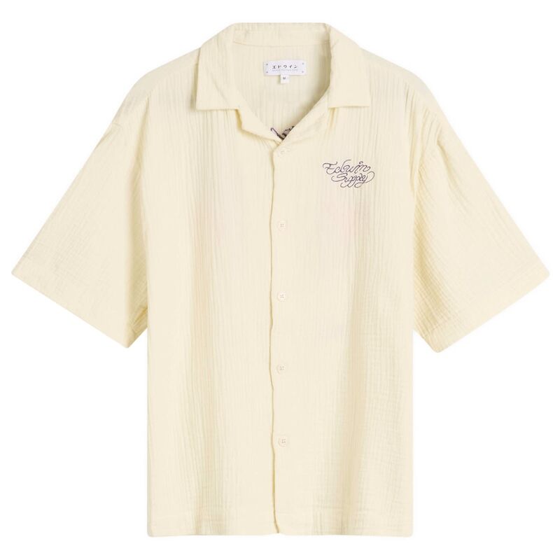 エドウィン メンズ トップス シャツ Edwin Melthe Chaoshirt Cream クリーム