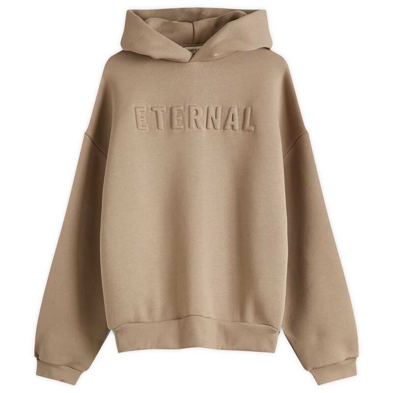 FEAR OF GOD/ロゴアップリケ パーカー ブラウン FEAR OF GOD ESSENTIALS Essentials パーカー | ブラウン