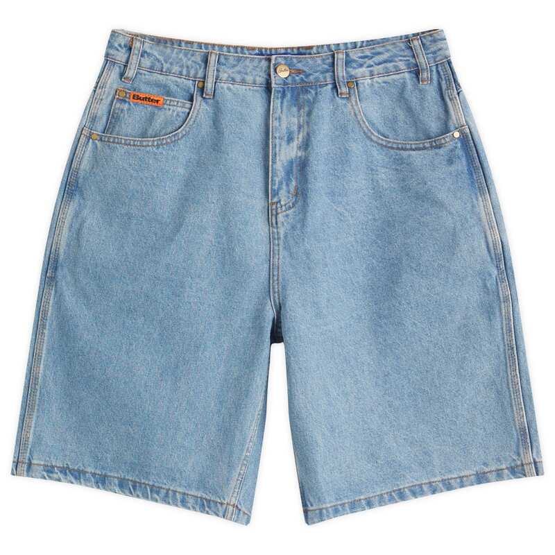 バターグッズ メンズ ボトムス ハーフパンツ・ショーツ ショートパンツ デニム Butter Goods Baggy Denim Shorts Washed Indigo インディゴ