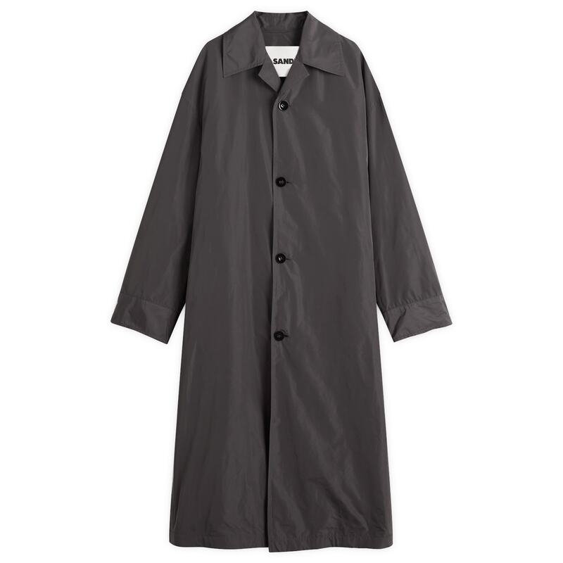 JIL SANDER グレー系ロングコート サイズ46 ジルサンダー ウール×レーヨン ロングコート 46 メンズ グレー