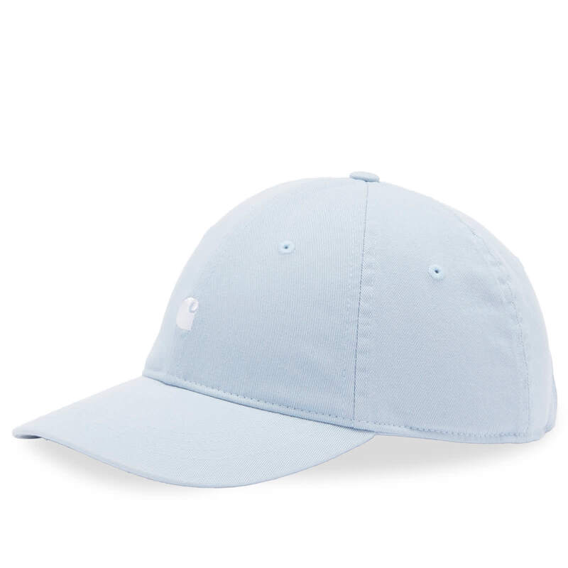 カーハート メンズ アクセサリー 帽子 キャップ ロゴ Carhartt WIP Madison Logo Cap Blue Fog & White ホワイト