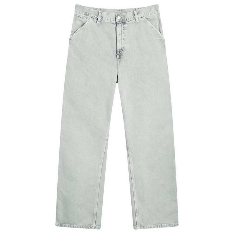 カーハート メンズ ボトムス カジュアルパンツ デニム Carhartt WIP Denim Single Knee Pants Black Chalk Wash チョーク