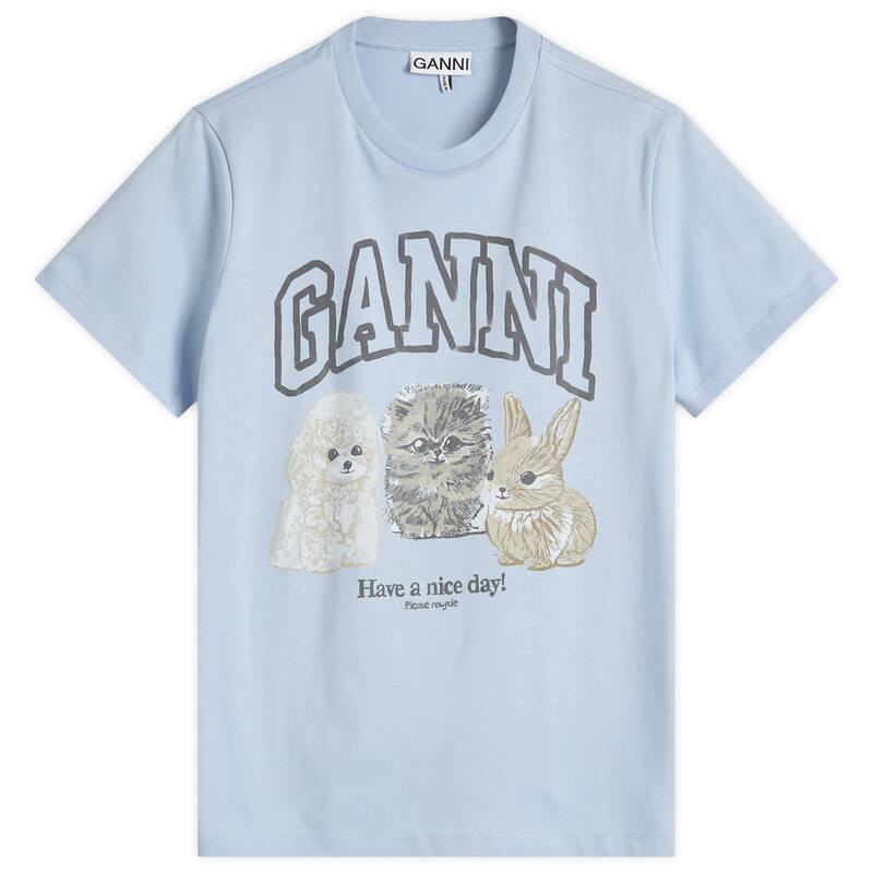 楽天市場】【正規取扱店販売品】GANNI ガニー Animal Print T