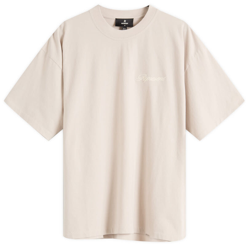 リプレゼント メンズ トップス Tシャツ ロゴ Represent Script Logo T-Shirt Concrete