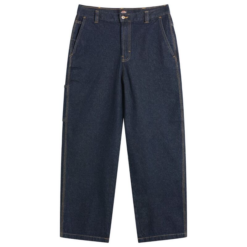 ディッキーズ メンズ ボトムス デニムパンツ ジーンズ Dickies Madison Baggy Denim Jeans Rinsed Indigo Blue インディゴ
