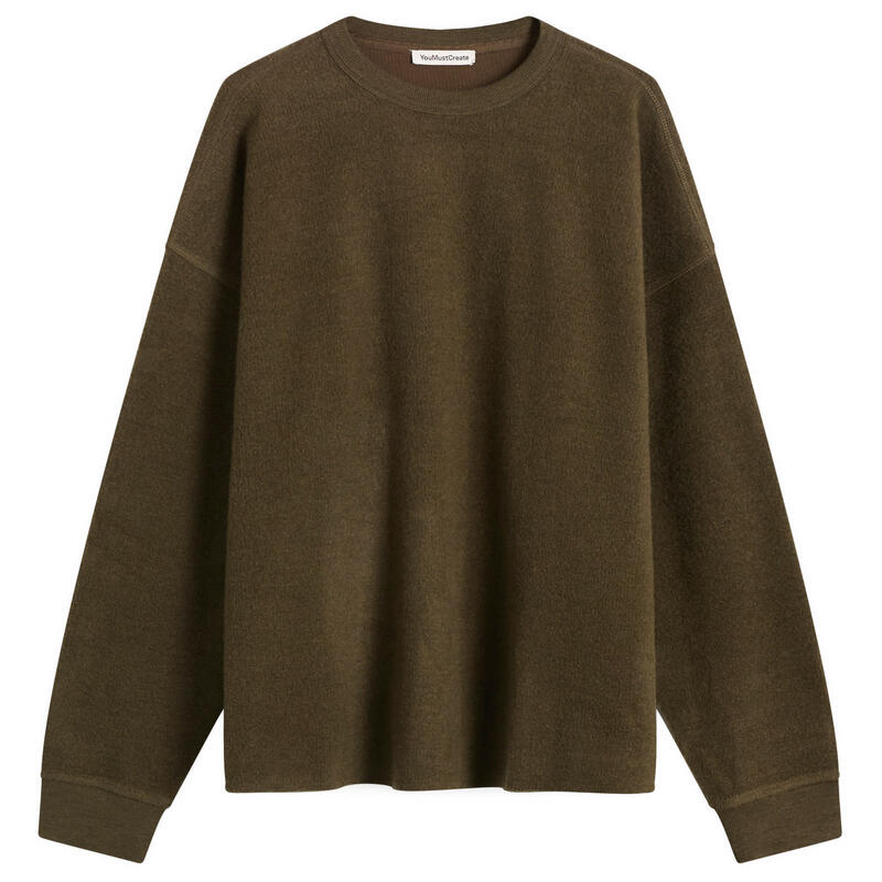 ワイエムシー メンズ アウター パーカー・スウェット ウール シャツ YMC Studio Wool Blend Sweatshirt Dark Green グリーン