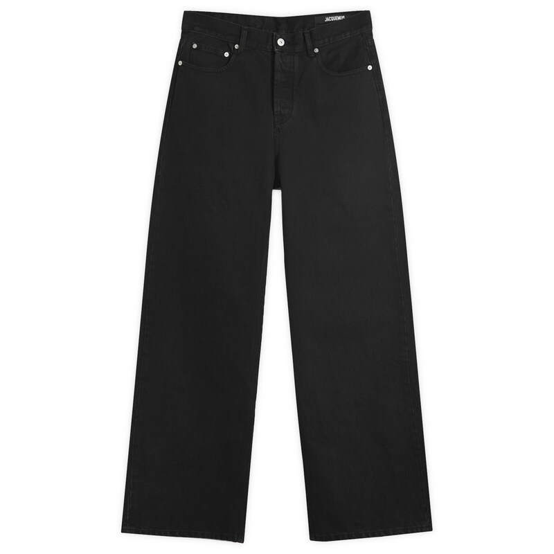 ジャクエムス メンズ ボトムス デニムパンツ ジーンズ Jacquemus Black Denim Jeans Black ブラック｜ReVida 店