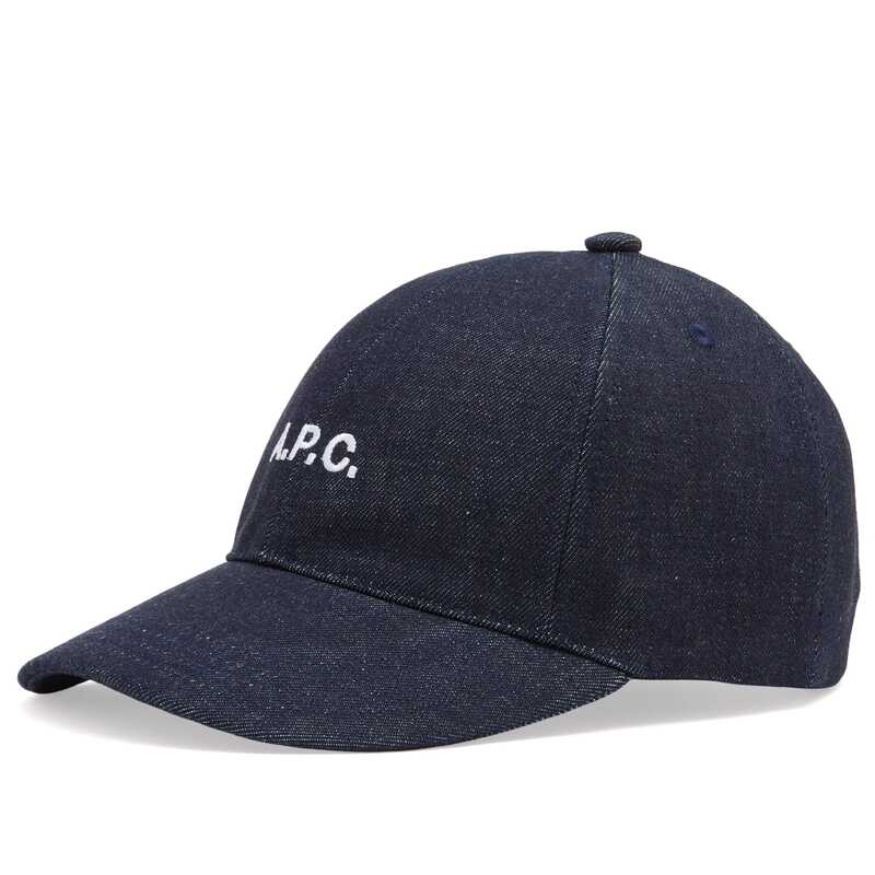 アーペーセー メンズ アクセサリー 帽子 キャップ ロゴ A.P.C. Charlie Logo Cap Indigo インディゴ|ReVida 店