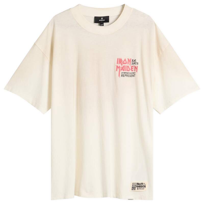 リプレゼント メンズ トップス Tシャツ Represent Iron Maiden Anniversary T-shirt Washed Ecru エクリュ