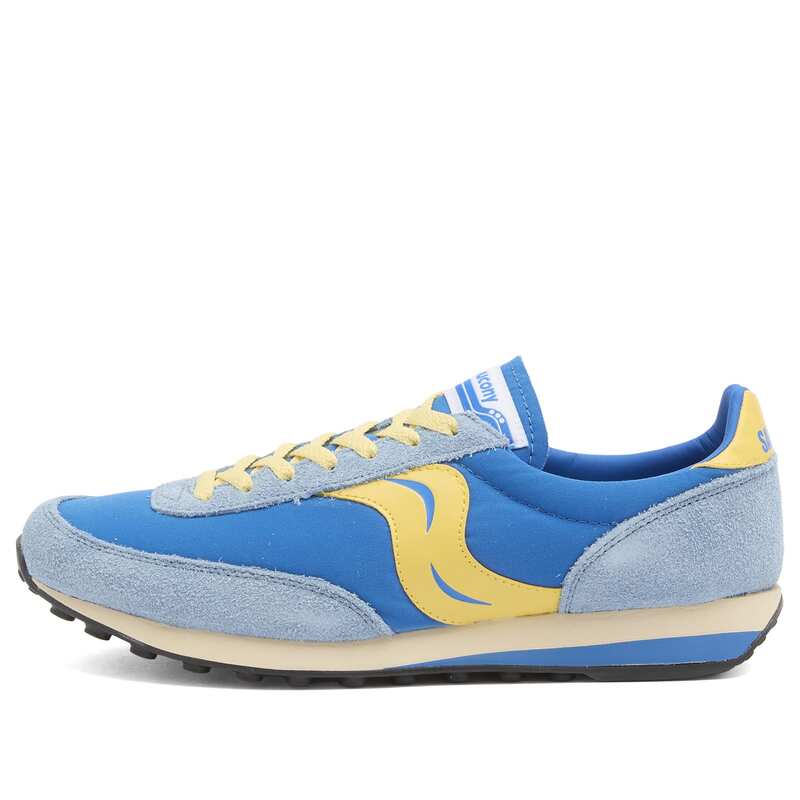 サッカニー メンズ シューズ スニーカー Saucony Trainer 80 Sneaker Blue & Mustard ブルー