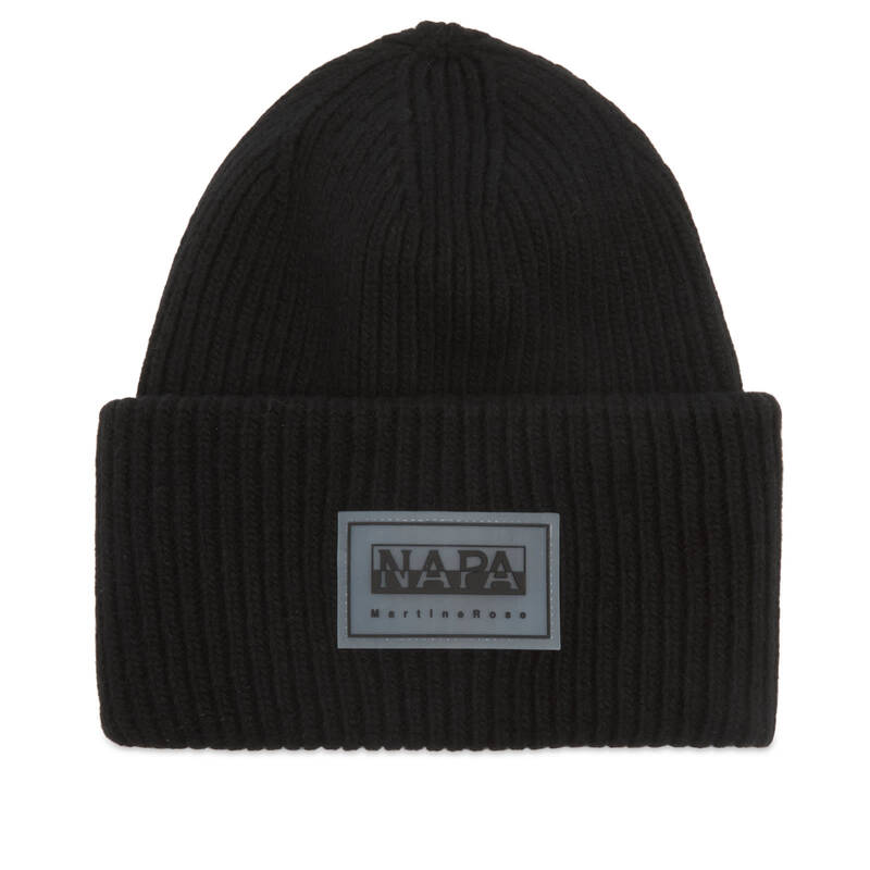 ナパピリ メンズ アクセサリー 帽子 Napapijri x Martine Rose Beanie Black Beauty ブラック