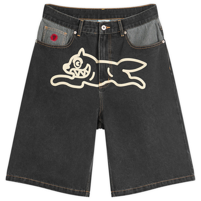 アイスクリーム レディース ボトムス ハーフパンツ・ショーツ ショートパンツ デニム END. x ICECREAM Running Dog Denim Shorts Black ブラック