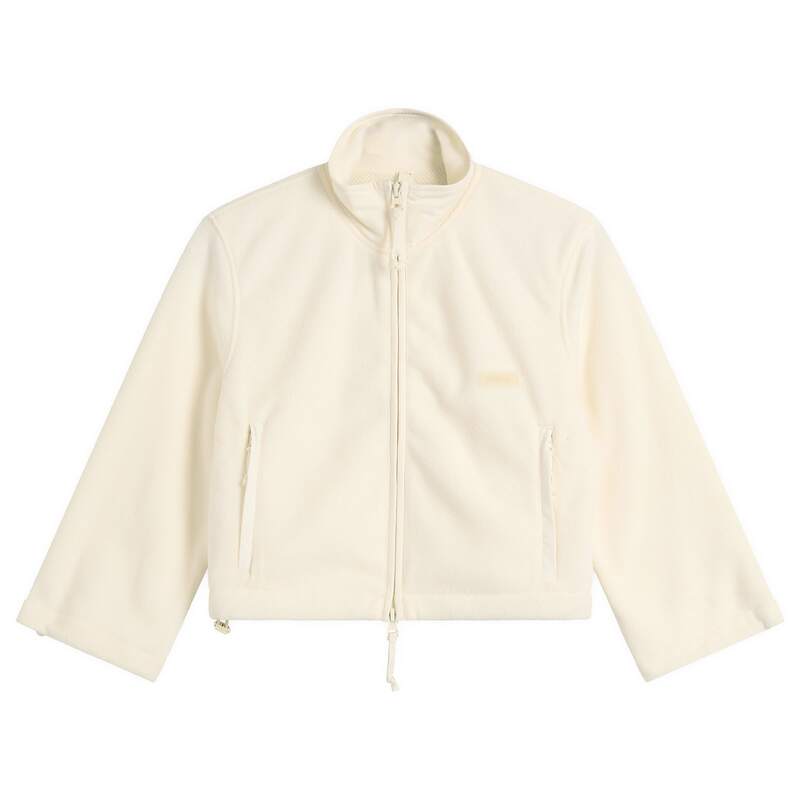 スキムズ レディース アウター ジャケット・ブルゾン フリース SKIMS Fleece Lounge Shrunken Zip Up Jacket Ecru エクリュ