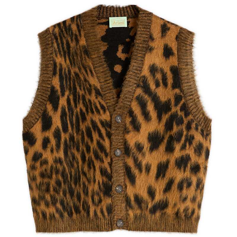 アリーズ レディース アウター ベスト Aries Brushed Leopard Vest Brown ブラウン 44,280円